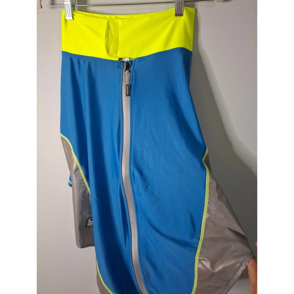 Arcadia Trail Dog Zip-Up Rashguard Blue Neon Yellow Reflective XXL 40in Girth